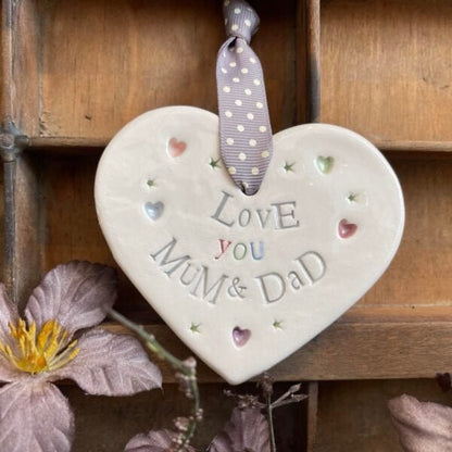 Love You Mum and Dad Heart - Jamali Annay Designs - Just Makers Jamali Annay Designs