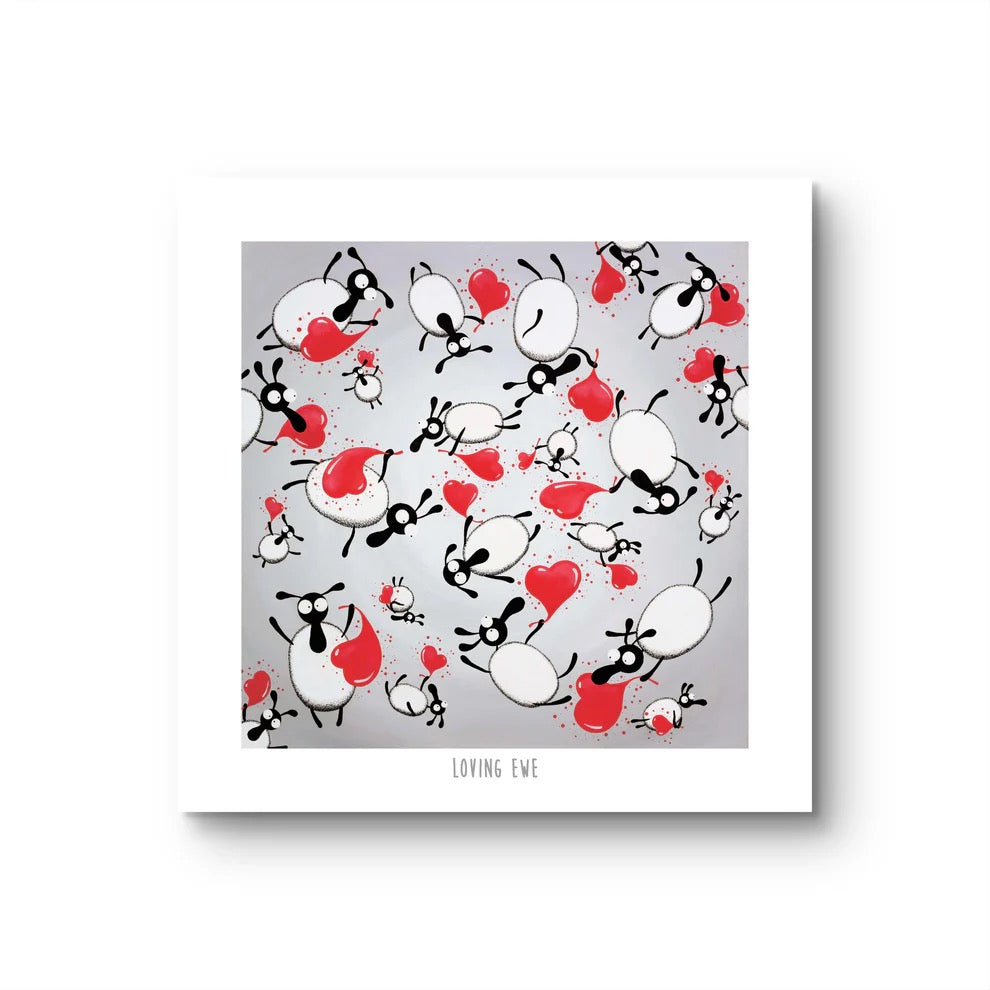 Loving Ewe 10&quot; Print - Mervyn Tay Art_Just Makers