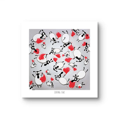Loving Ewe 10&quot; Print - Mervyn Tay Art_Just Makers