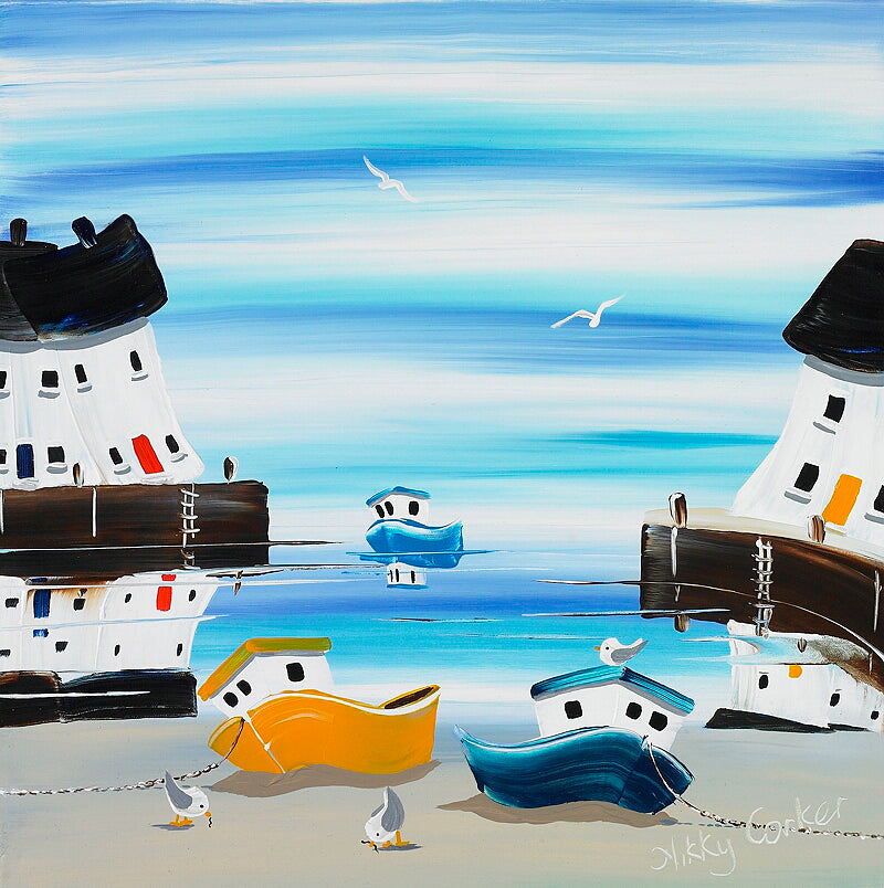 Lugworms at Low Tide Ltd Edition Giclee Print - Nikky Corker_Just Makers