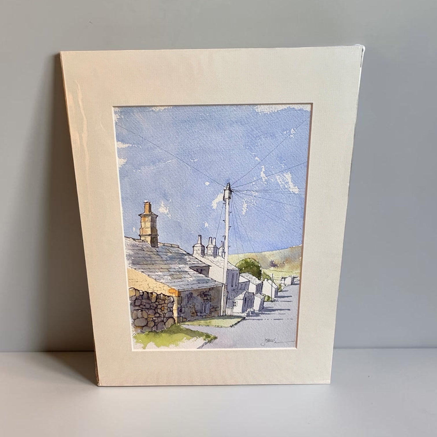 Main Street, Apptrick Original Line and Watercolour Painting - John Harrison_Just Makers