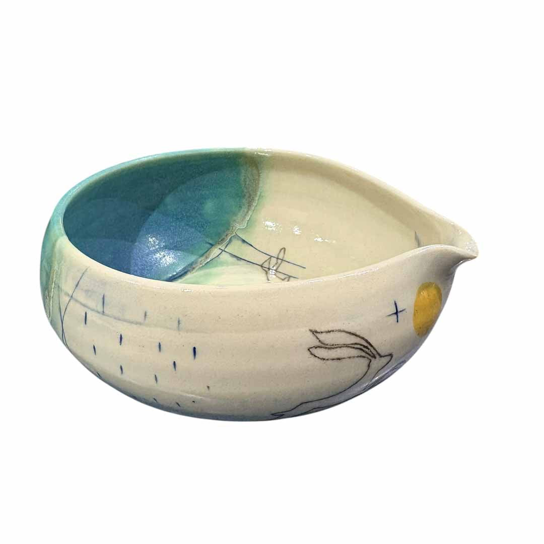 Medium Pouring Bowl - Hare - Lorna Gilbert_Just Makers