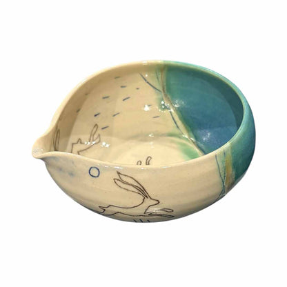 Medium Pouring Bowl - Hare - Lorna Gilbert_Just Makers