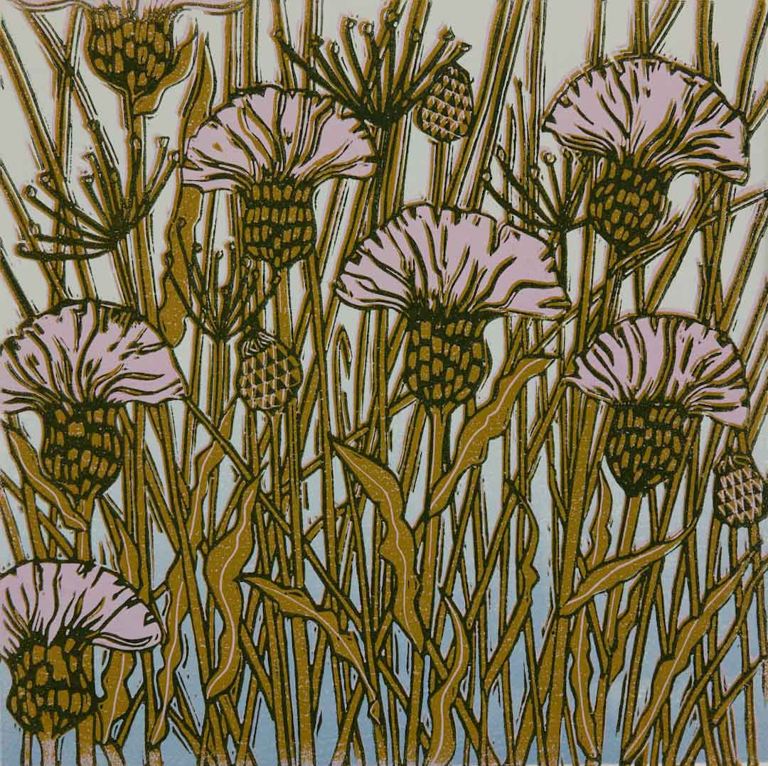 Melancholy Thistle Greeting Card - Rachel Knowles_Just Makers