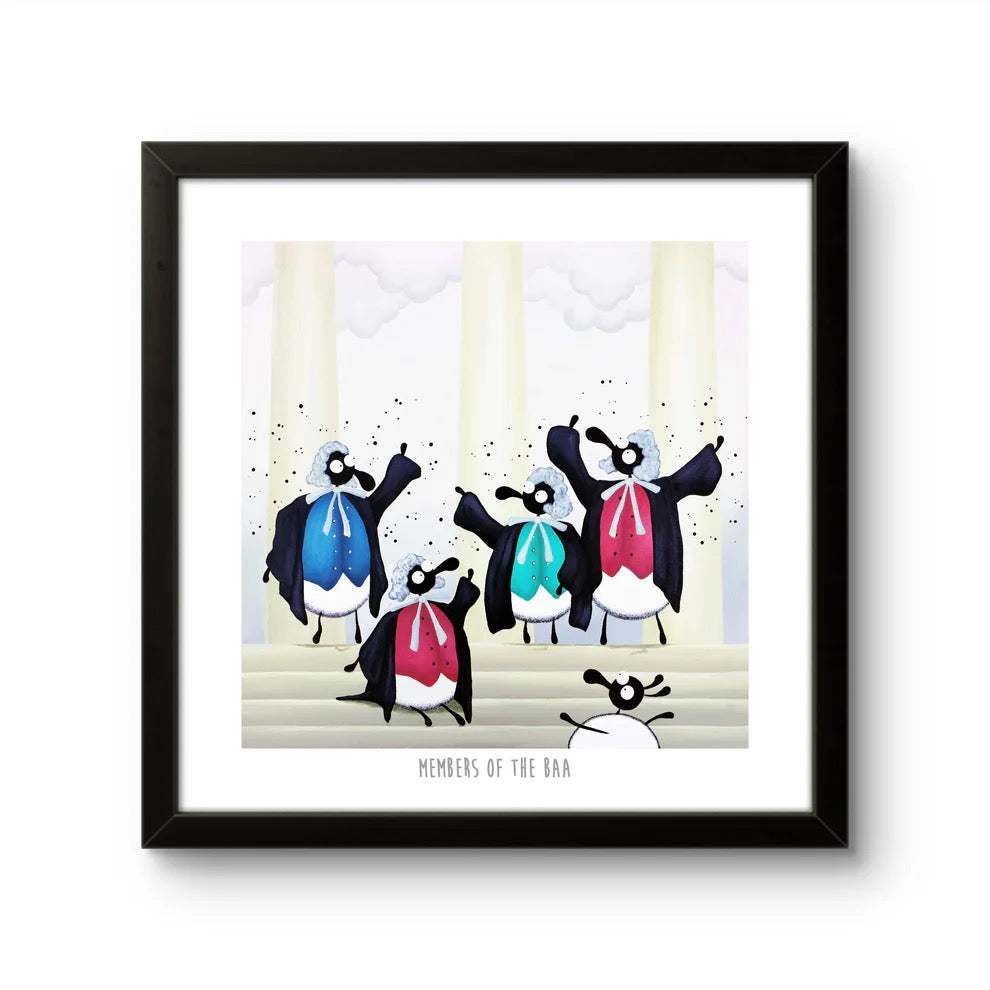 Members of the Baa 10&quot; Print - Mervyn Tay Art_Just Makers