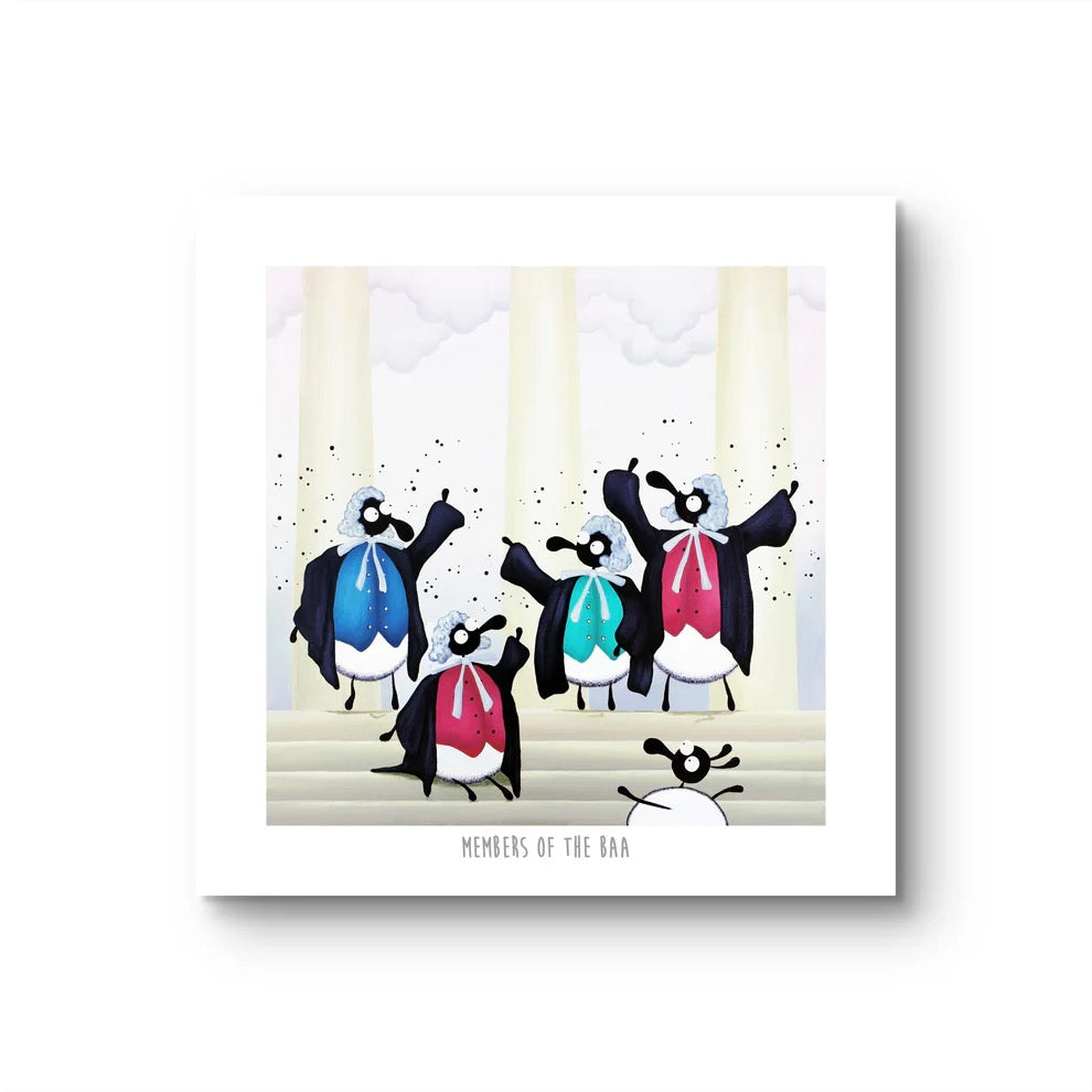 Members of the Baa 10&quot; Print - Mervyn Tay Art_Just Makers
