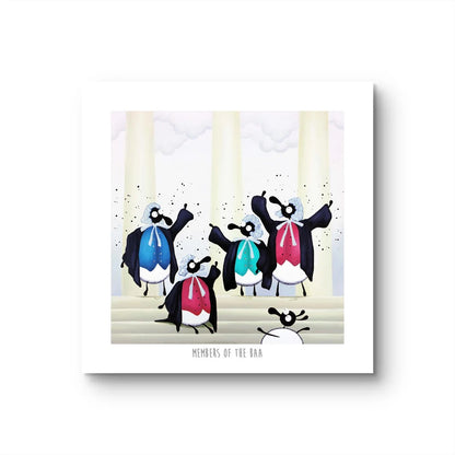 Members of the Baa 10&quot; Print - Mervyn Tay Art_Just Makers