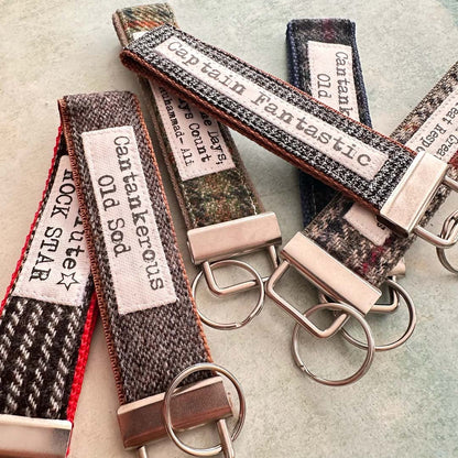Mens Fabric Key Ring - Touchy Feely Textiles_Just Makers