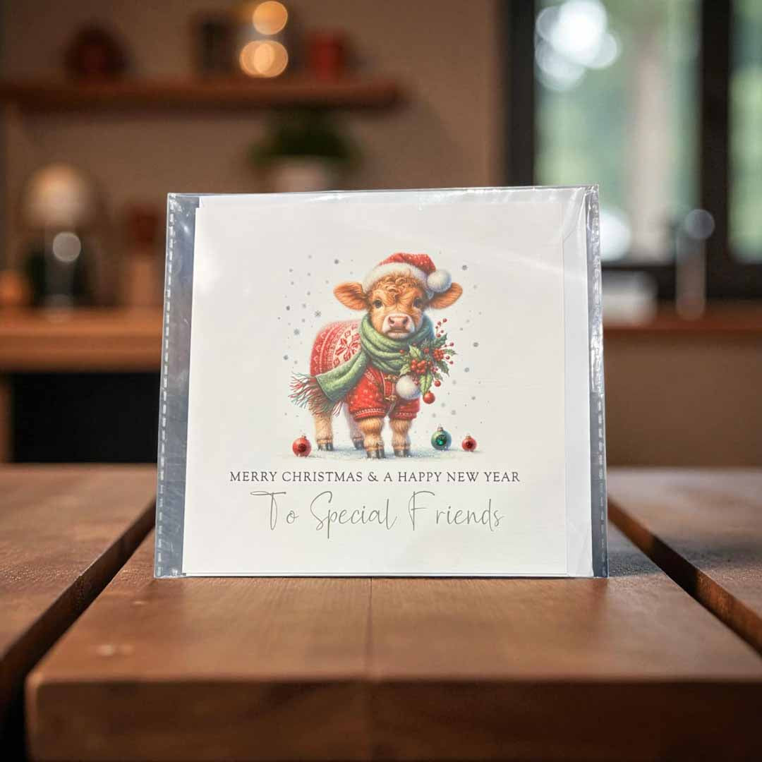 Merry Christmas Cow Card by Bright Night Cards_Just Makers