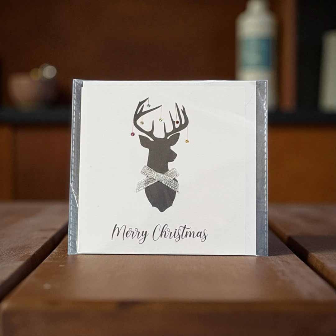 Merry Christmas Stag Head Card by Bright Night Cards_Just Makers