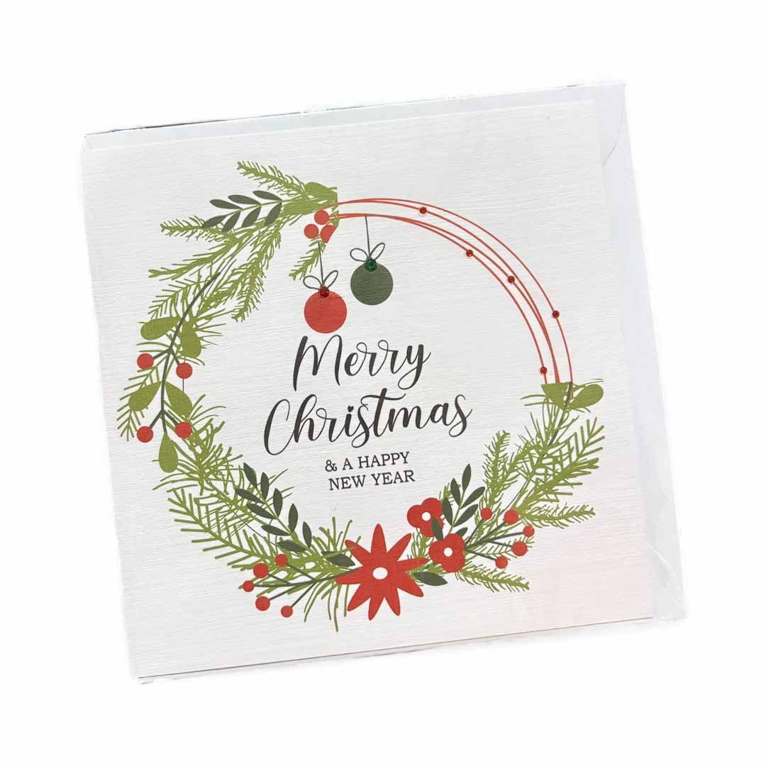 Merry Christmas Wreath Card by Bright Night Cards_Just Makers