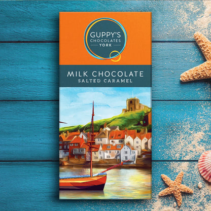Milk with Salted Caramel Chocolate Bar - Guppy&
