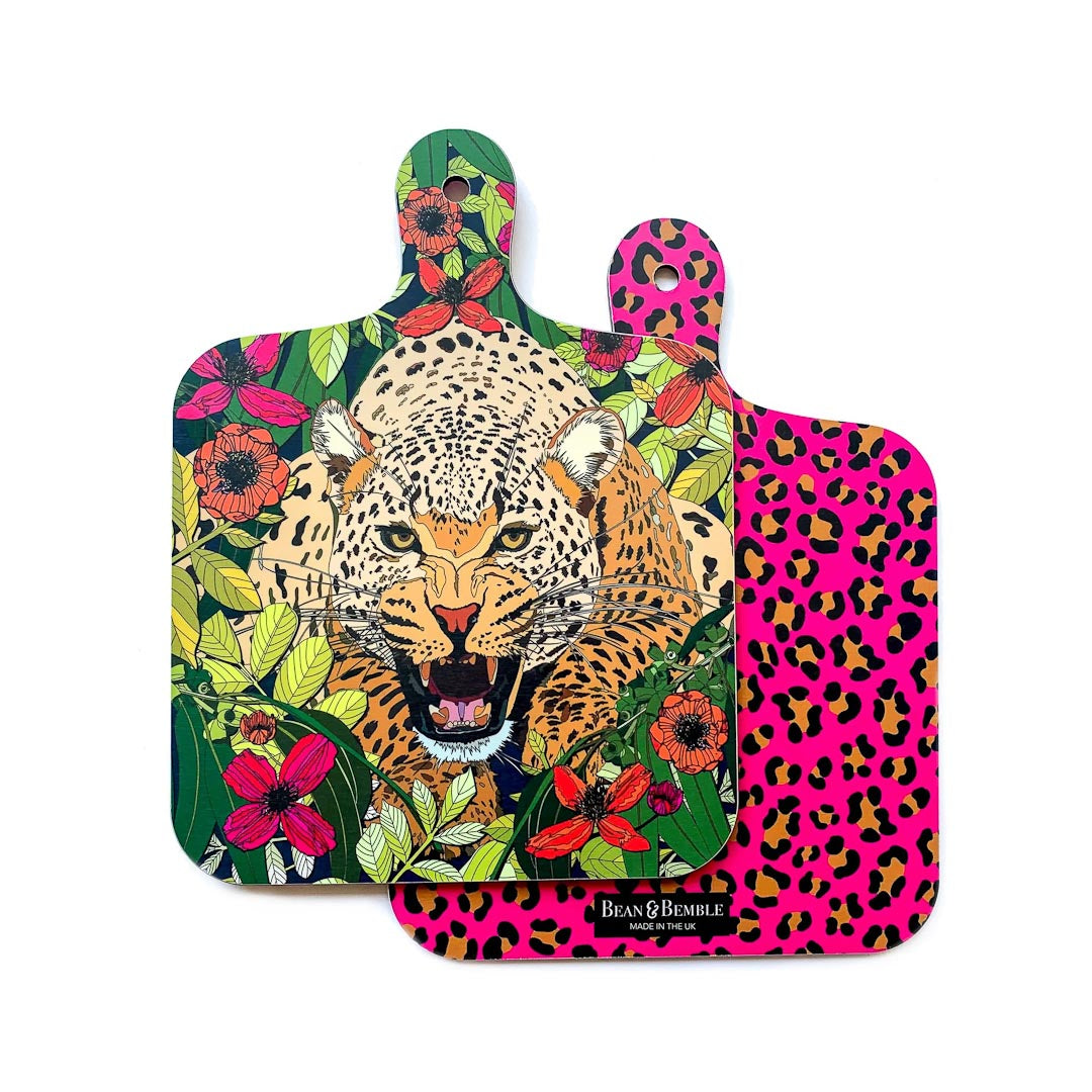 Mini Leopard Chopping Board by Bean and Bemble_Just Makers