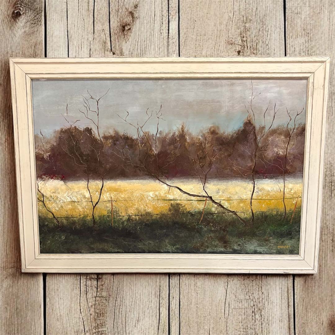 Mist over a Rapeseed Field Original Oil Painting - Paul Mirfin_Just Makers