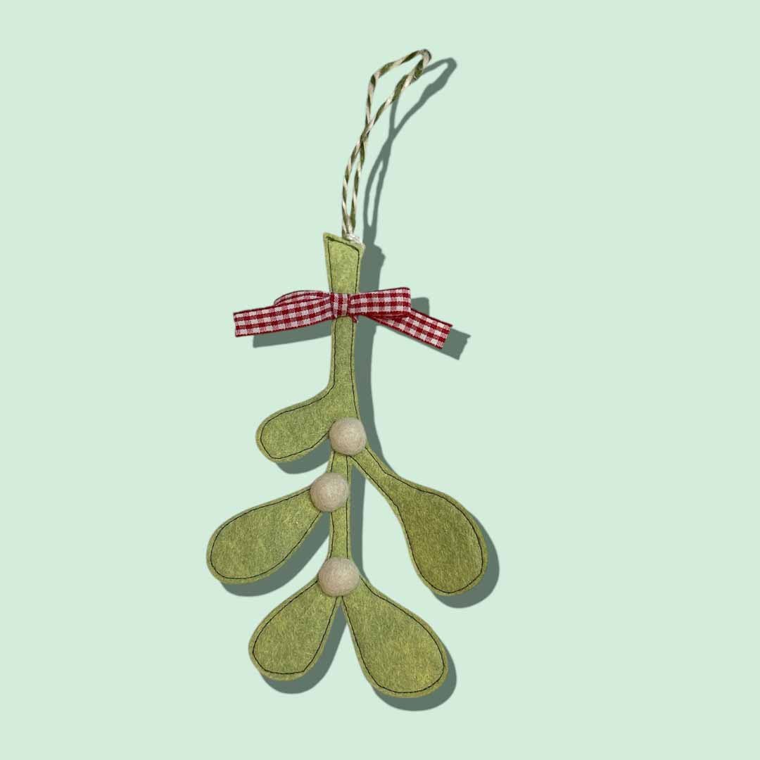 Mistletoe Felt Decoration - Alice and Audrey - Just Makers Alice &amp; Audrey