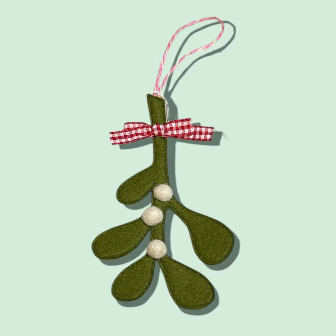 Mistletoe Felt Decoration - Alice and Audrey - Just Makers Alice &amp; Audrey