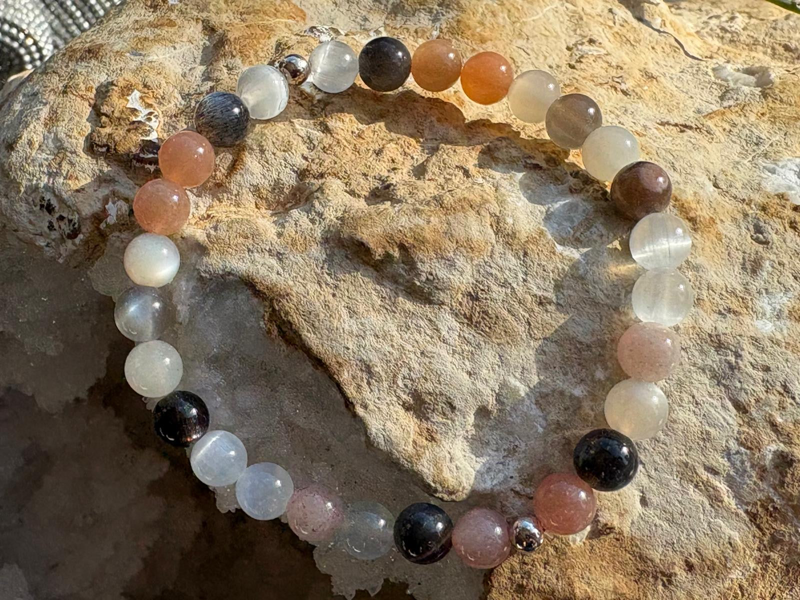 Mixed Moonstone Sterling Silver Bracelet - Hart, Body and Soul_Just Makers