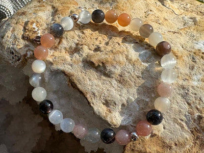 Mixed Moonstone Sterling Silver Bracelet - Hart, Body and Soul_Just Makers