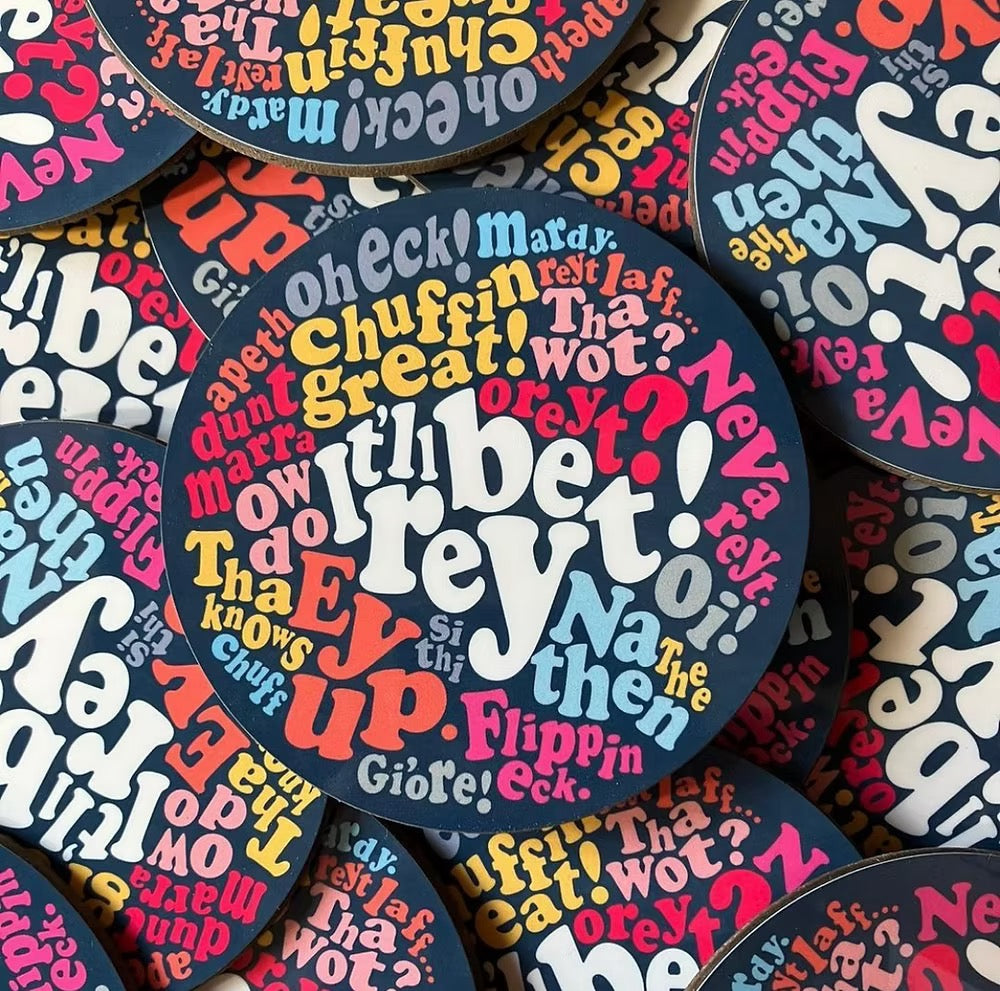 Multi Yorkshire Sayings Coaster - JAM Artwork_Just Makers