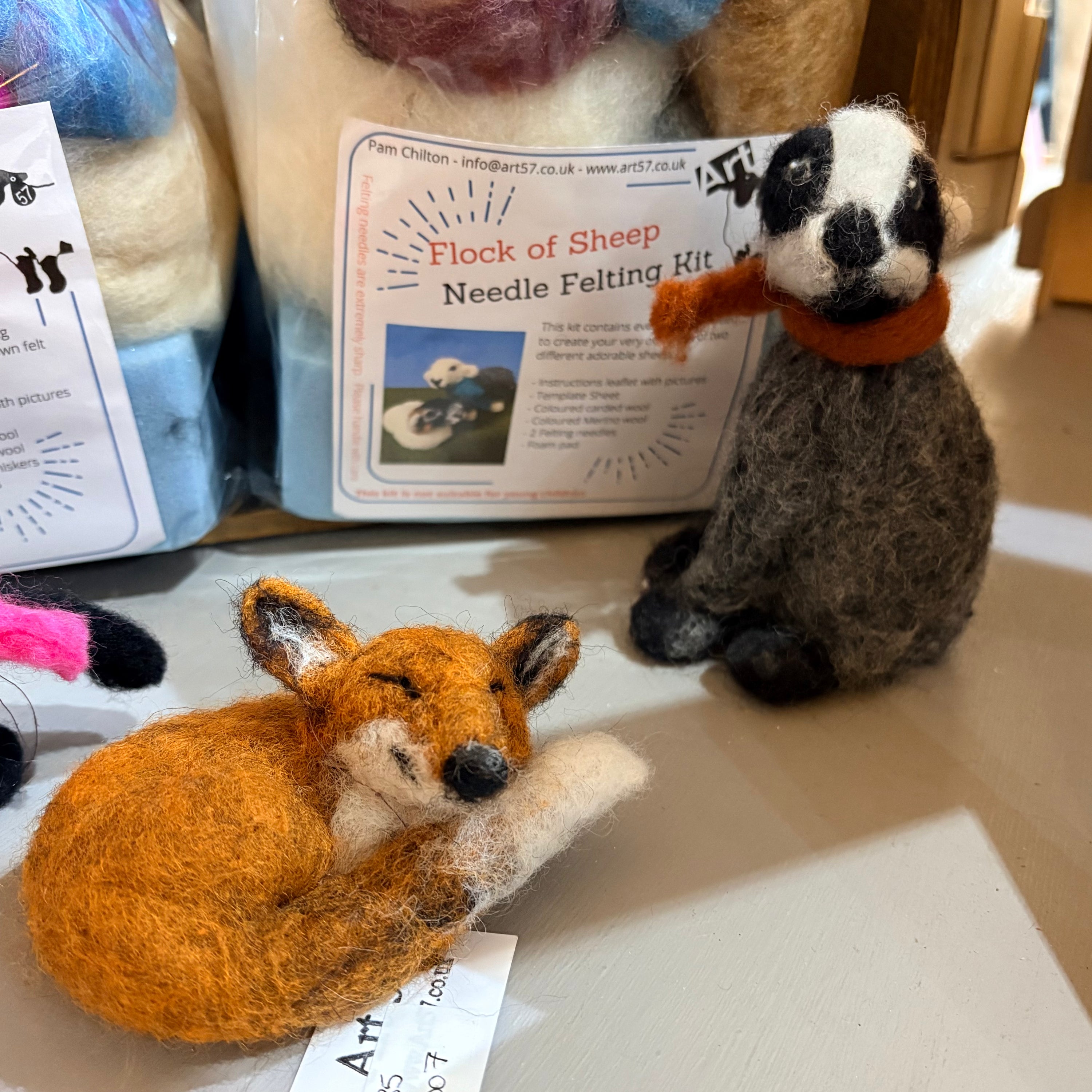 Needle Felt Animals in the Shop_Just Makers