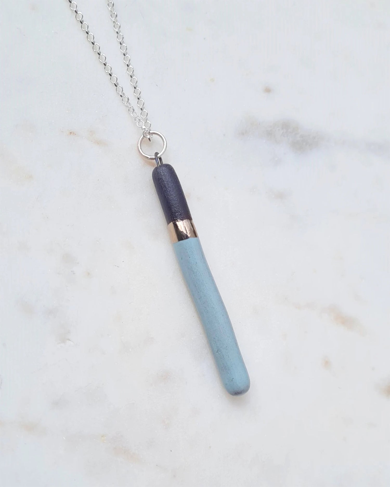 New Liv Silver Pendant - Little Lovers Ceramics_Just Makers