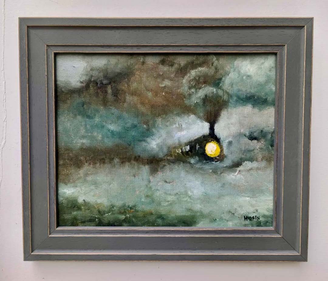 Night Train Original Oil Painting - Paul Mirfin_Just Makers