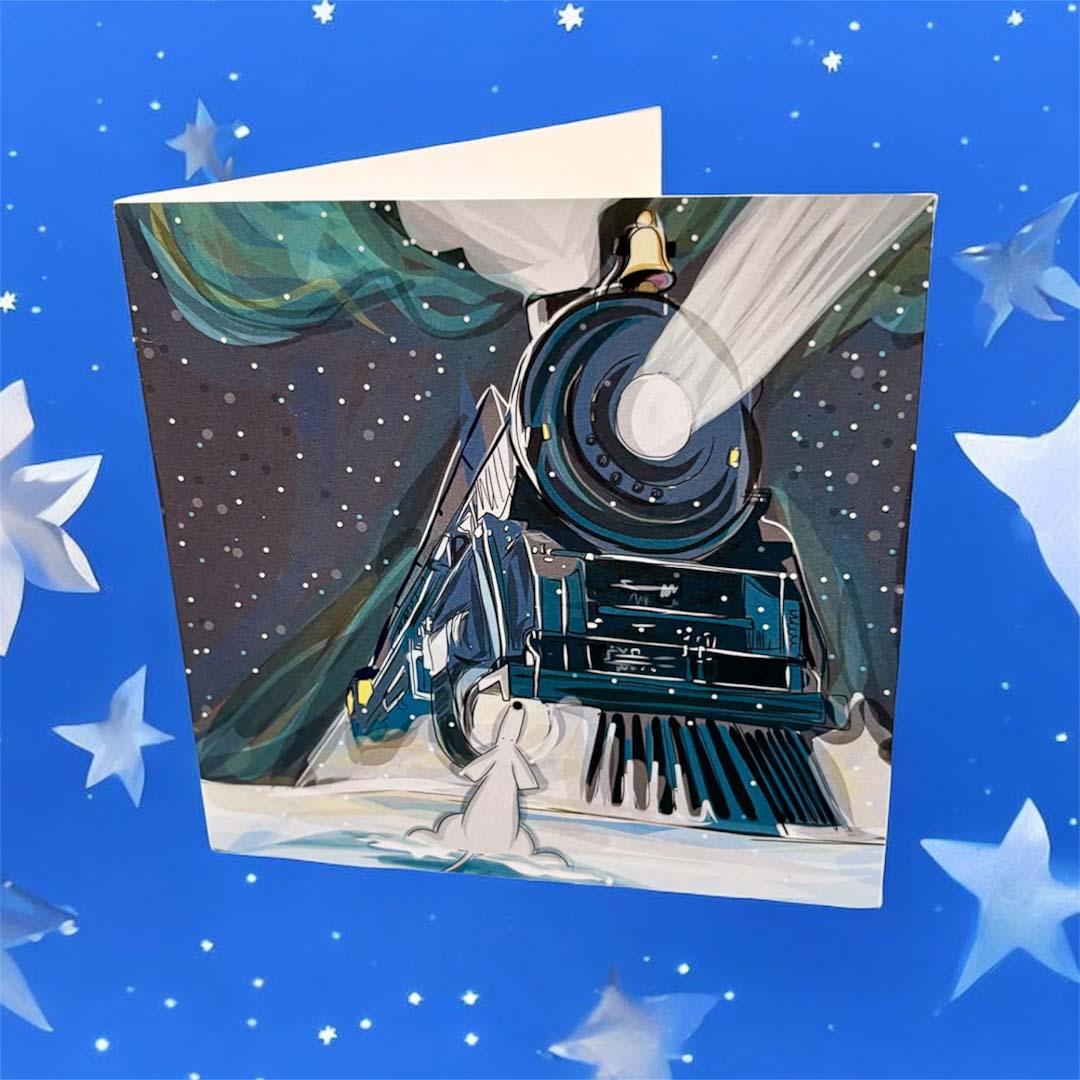 Night Train Sprocket Christmas Card - Sarah Westwood_Just Makers