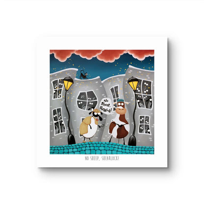 No Sheep, Shearlock! 10&quot; Print - Mervyn Tay Art_Just Makers