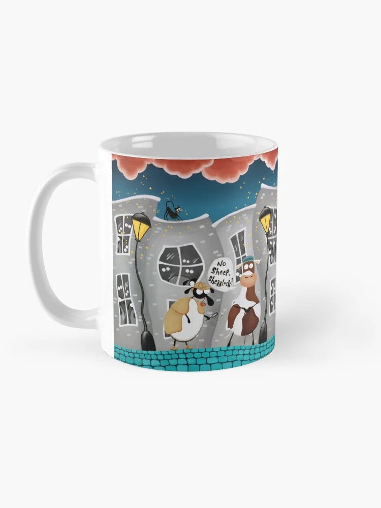 No Sheep, Shearlock! Ceramic Mug - Mervyn Tay Art_Just Makers