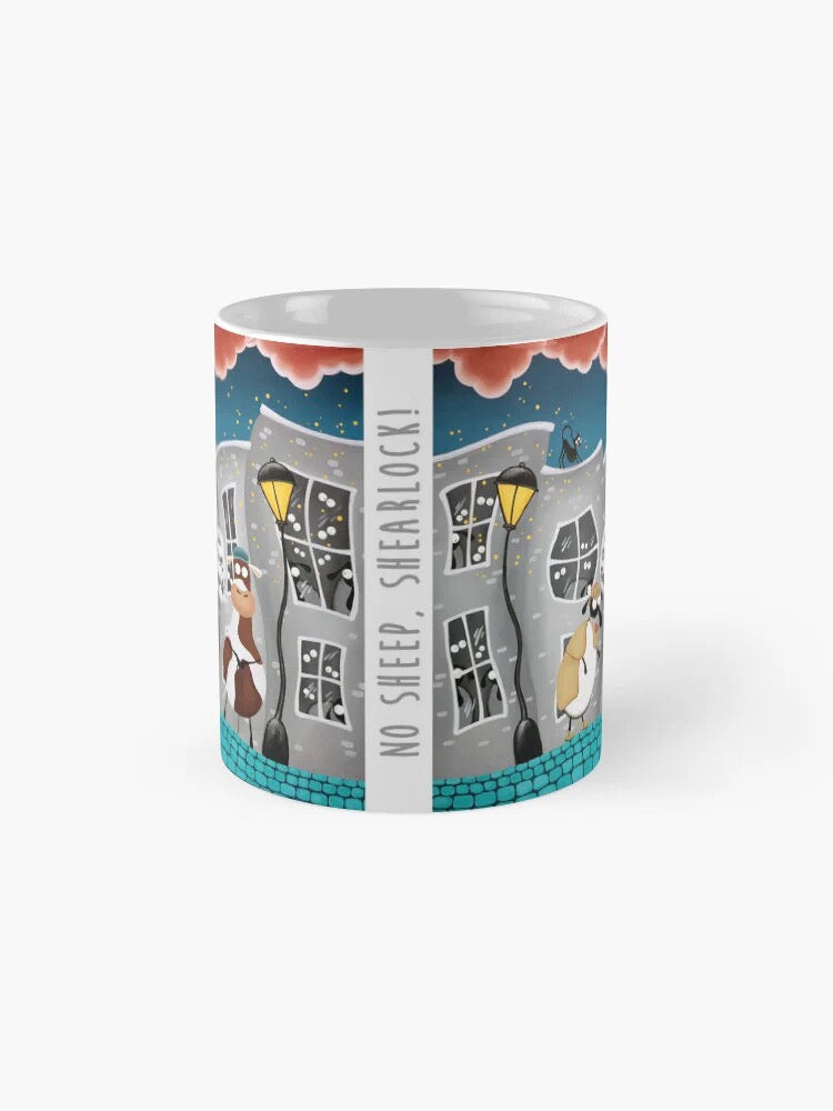 No Sheep, Shearlock! Ceramic Mug - Mervyn Tay Art_Just Makers
