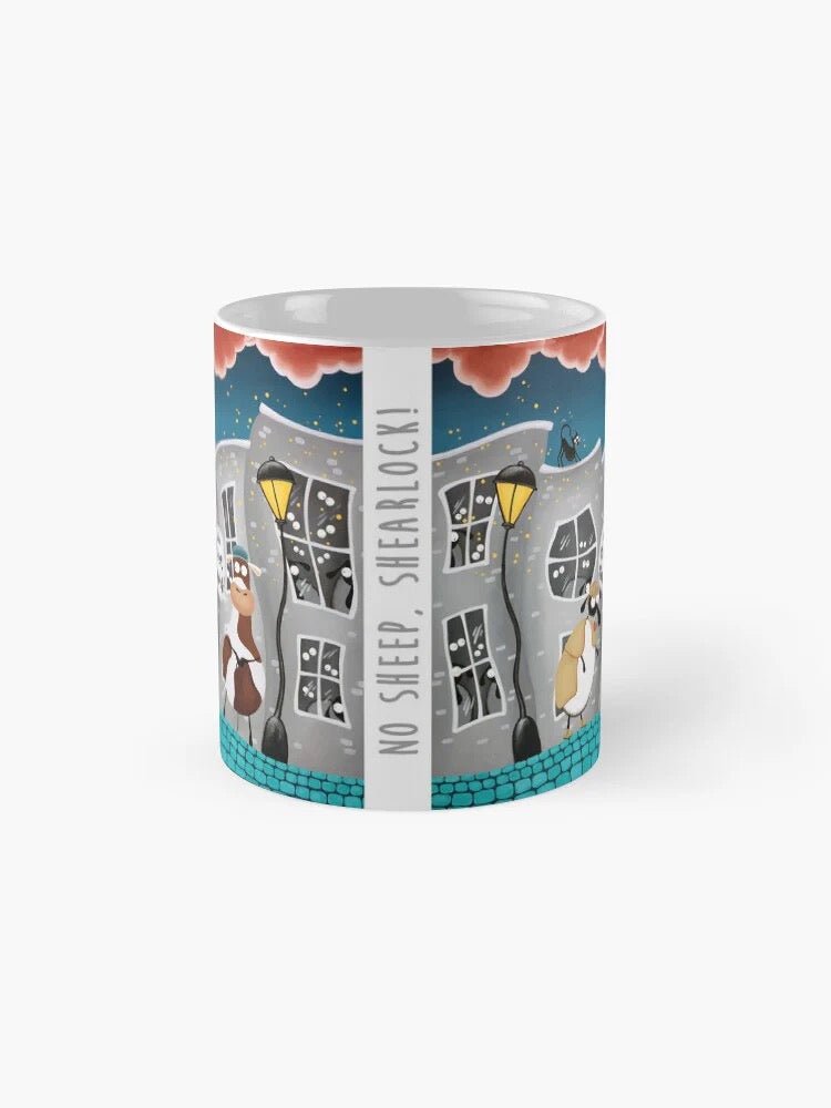 No Sheep, Shearlock! Ceramic Mug - Mervyn Tay Art - Just Makers Mervyn Tay Art