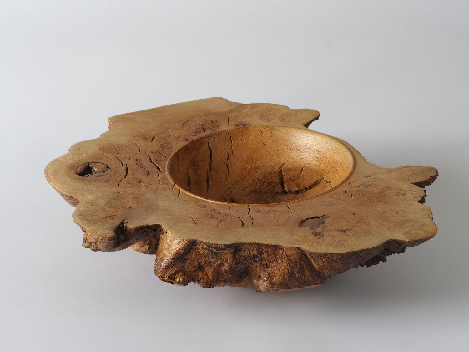 Oak Burr Large Live Edged Bowl- Mike Bentley_Just Makers