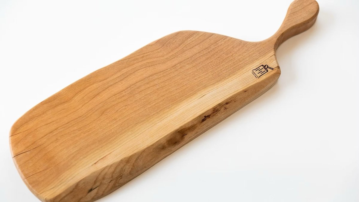 Cherry Wood Handled Board Large - Woodcutter Creations - Just Makers Woodcutter Creations