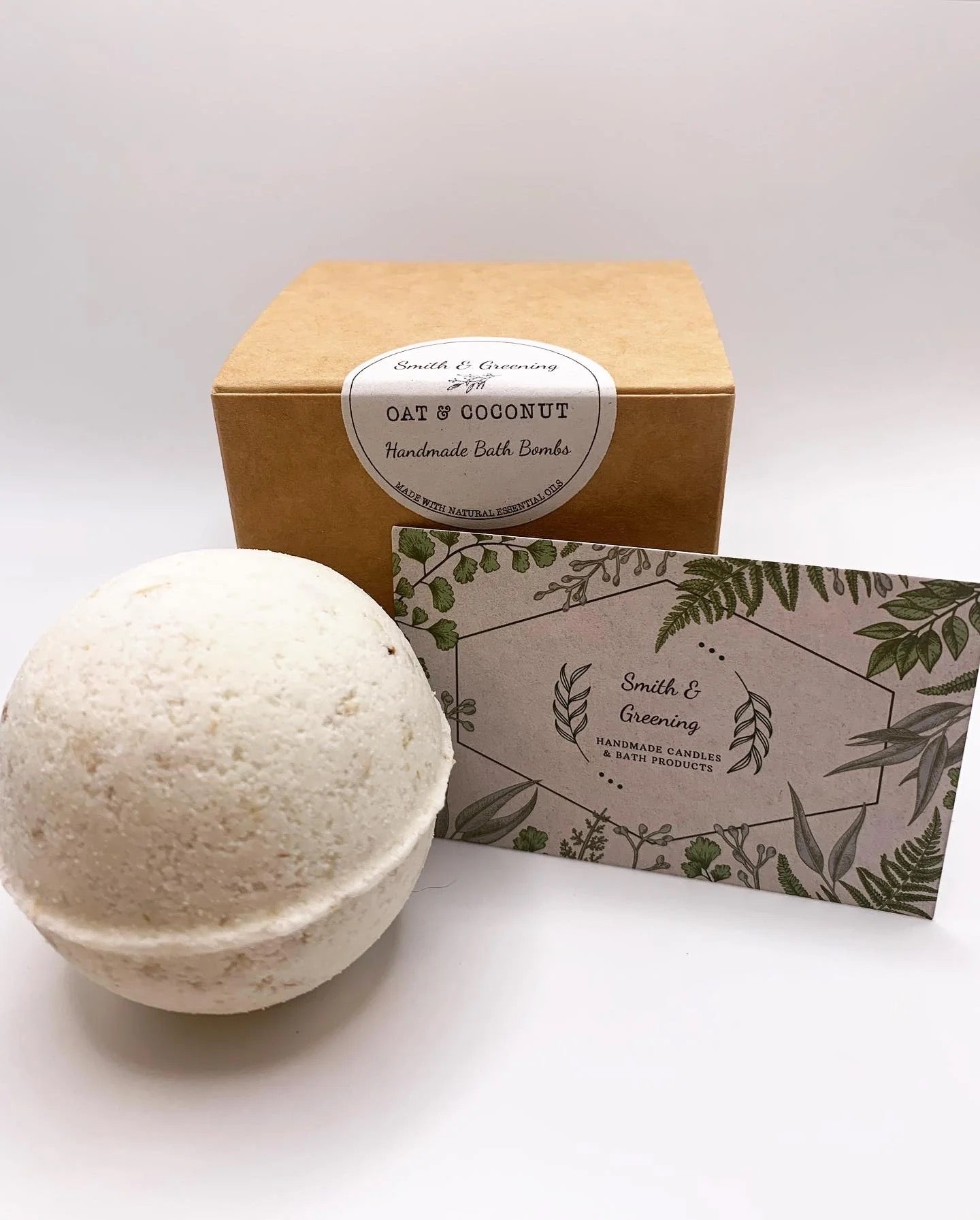 Oat and Coconut Bath Bomb - Smith and Greening_Just Makers