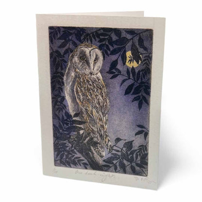 One Dark Night Owl Greeting Card - Moira McTague - Just Makers Moira McTague