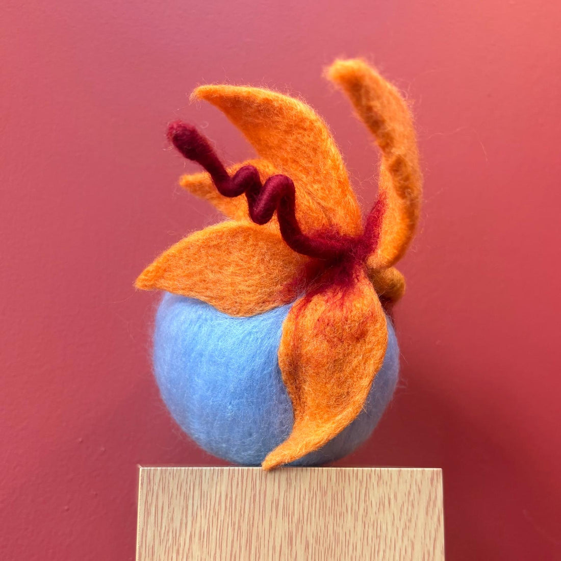 Orange Lily Felt Sculpture - Felts by Hannah_Just Makers