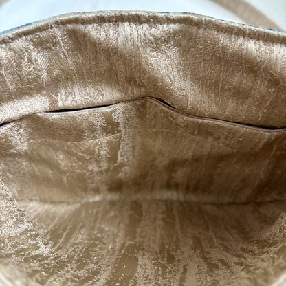 Oriental Linen and Lined Handbag Lining - Amanda Scott_Just Makers