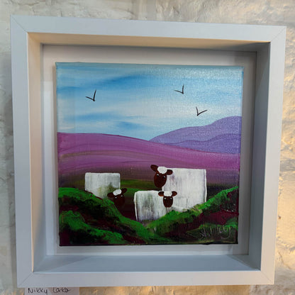 Original sheep in the dales painting2_Nikky Corker_Just Makers