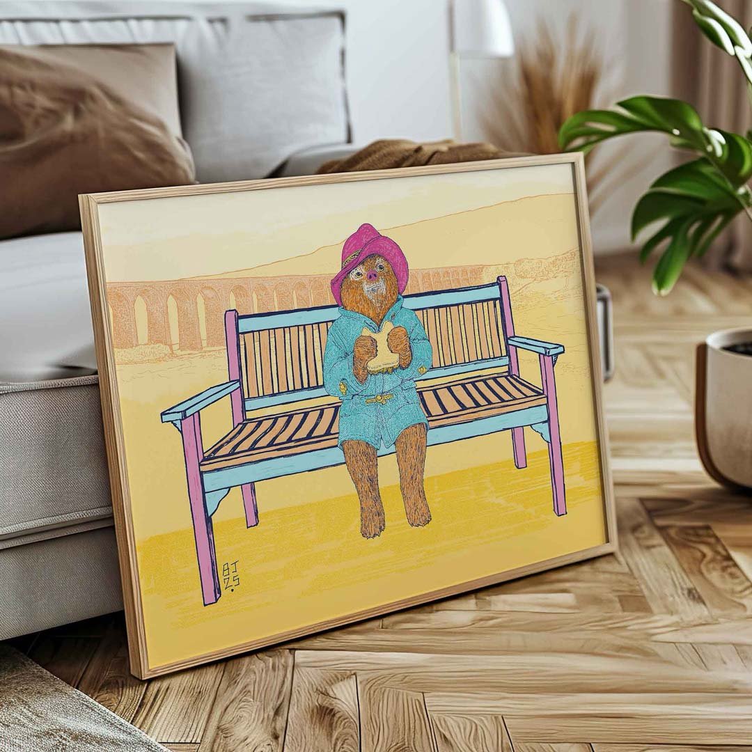 Paddington Bear Unframed Print - Bejojo Art - Just Makers Bejojo Art