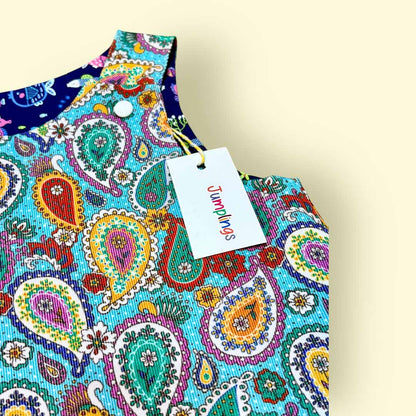Paisley Pattern and Fish Reversible Dress 4-5 Years - Jumplings Clothes_Just Makers