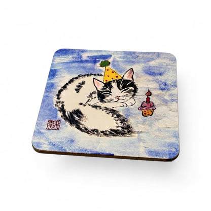 Party Cat Coaster - Su Yao_Just Makers