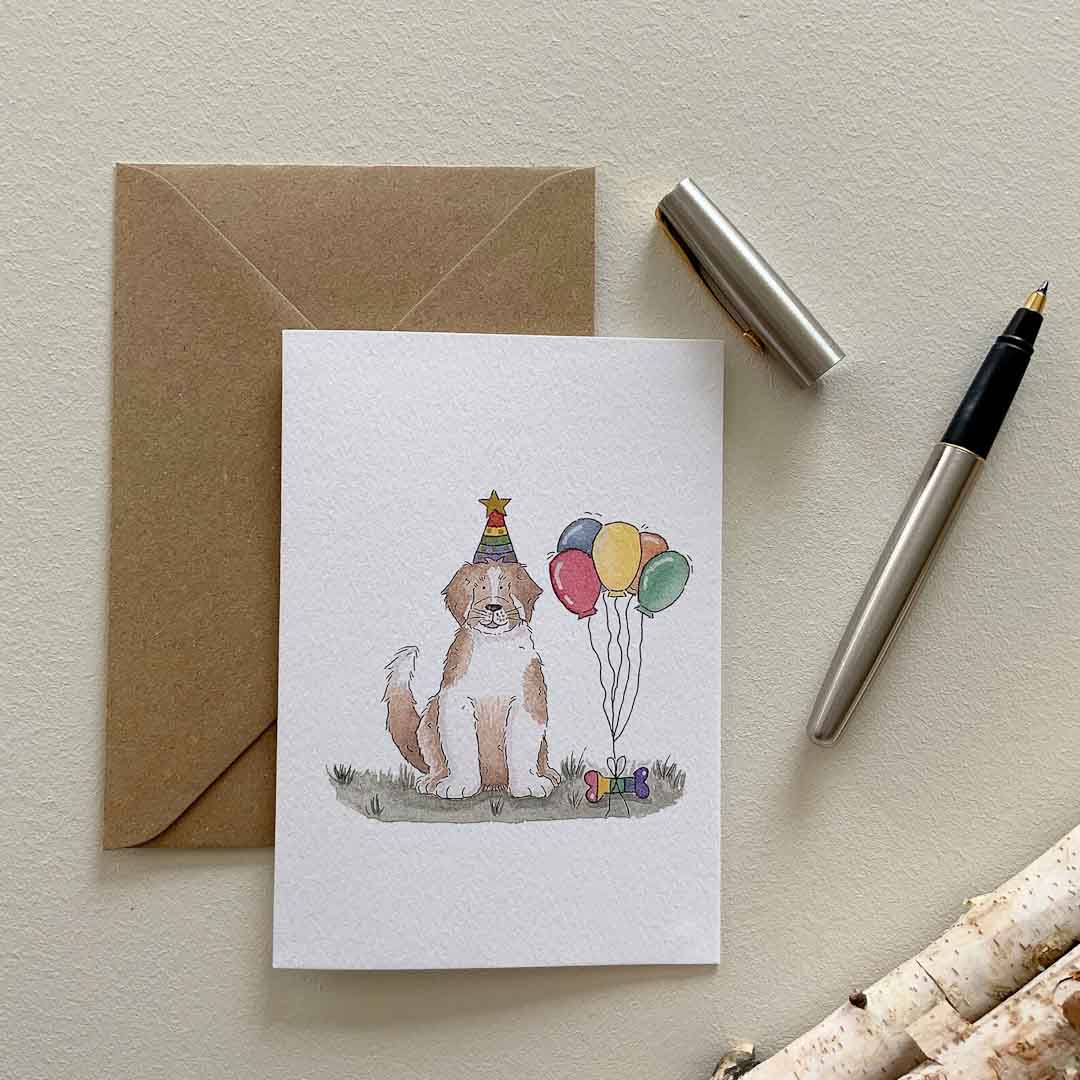 Party Paws and Wagging Tails Greeting Card - Bramble Wood & Co_Just Makers