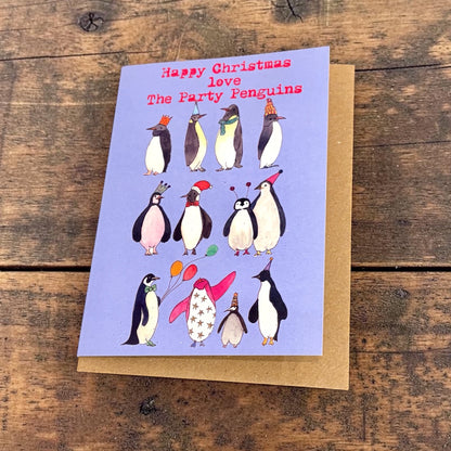Party Penguins Christmas Cards (Pack of 5) | The Proverbial Hare_Just Makers