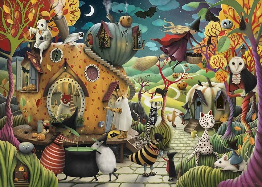 Party on Pumpkin Street Demelsa Haughton Print_Just Makers