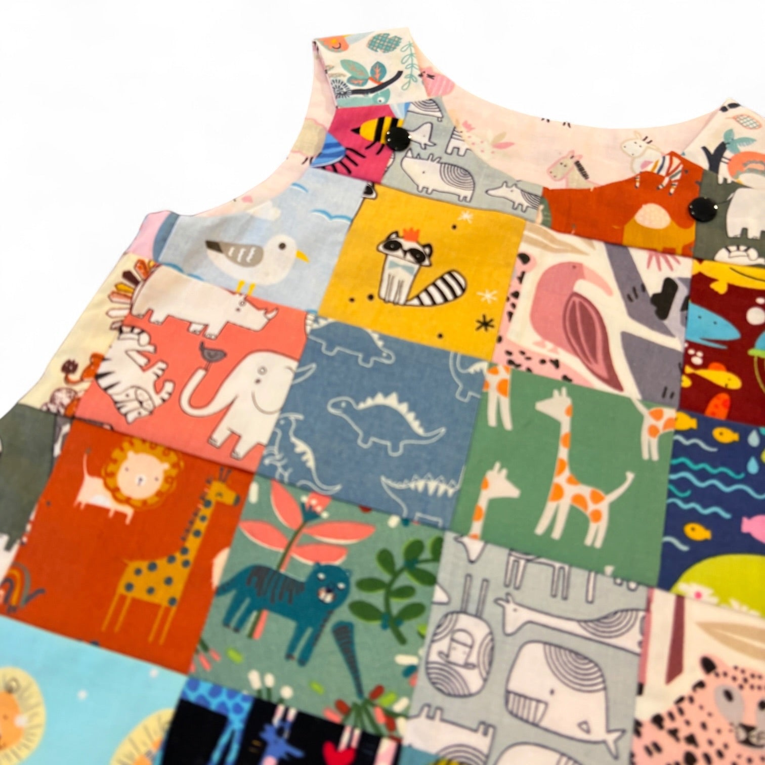 Patchwork and Farmyard Reversible Dress 3-4 Years - Jumplings Clothes_Just Makers