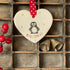 Penguin Christmas Heart Decoration - Jamali Annay Designs_Just Makers