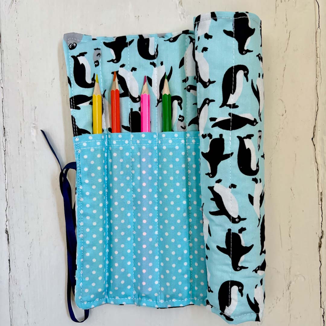 Penguin Pencil Roll - Made by Marianne_Just Makers
