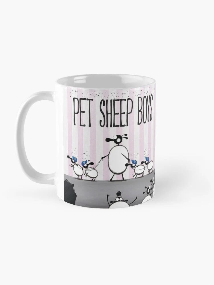 Pet Sheep Boys Ceramic Mug - Mervyn Tay Art_Just Makers