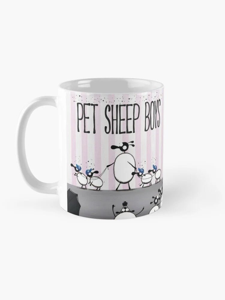 Pet Sheep Boys Ceramic Mug - Mervyn Tay Art - Just Makers Mervyn Tay Art