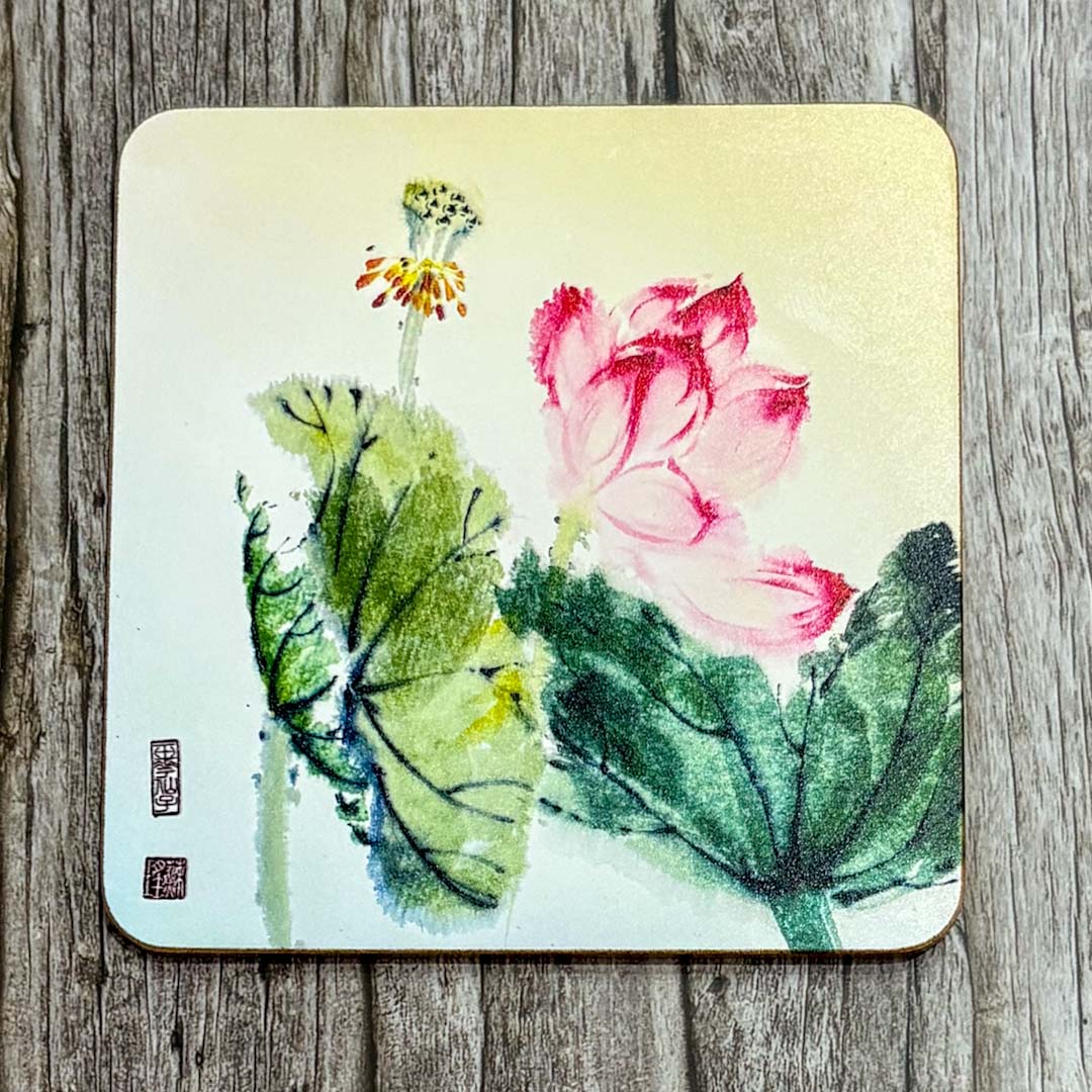 Pink Lotus Flower Coaster - Su Yao_Just Makers